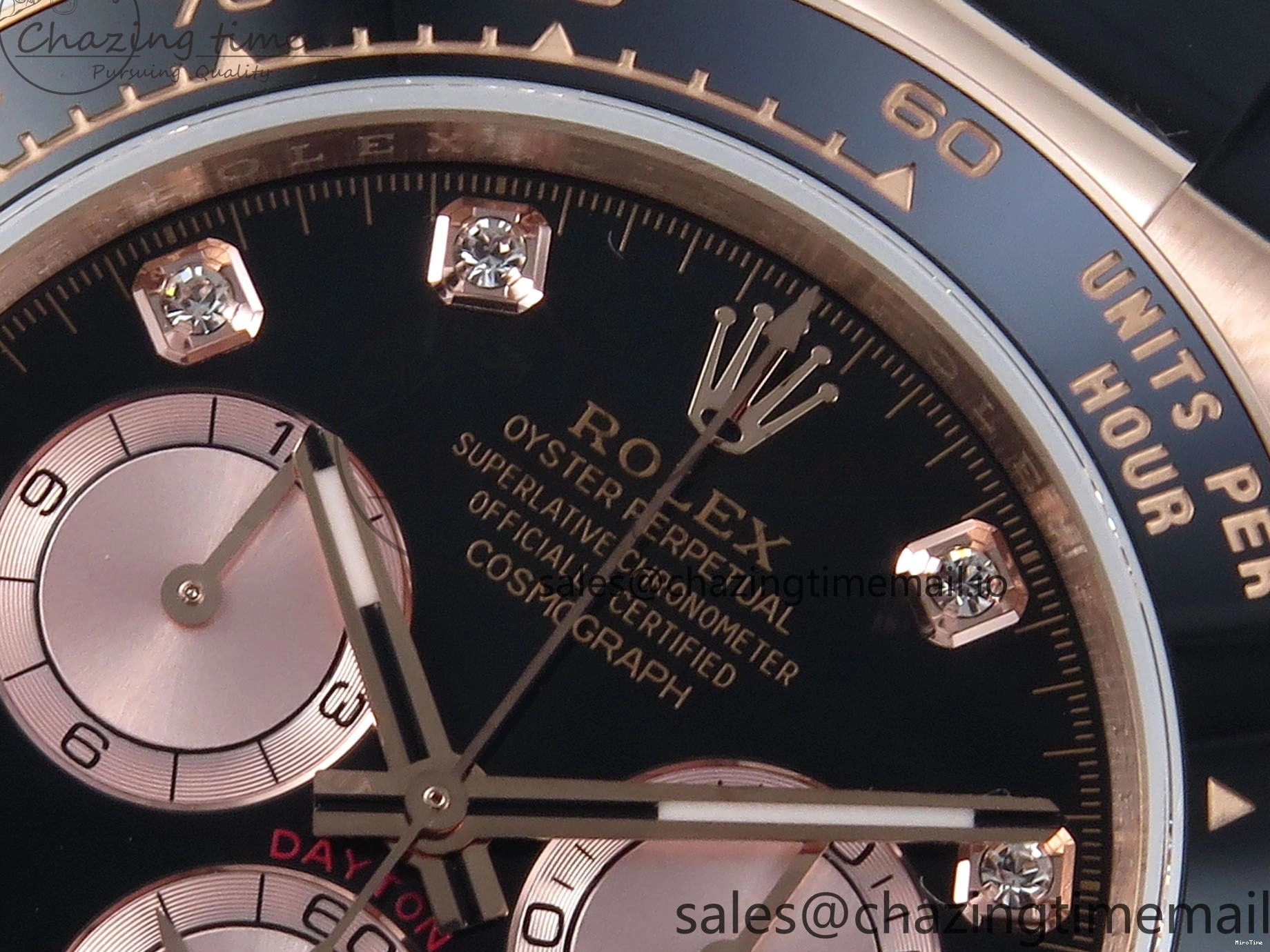 MiroTime 0516 Daytona 126515 QF 1:1 Best Edition Black RG Diamonds Dial on Oysterflex Strap SH4131 V Sophisticated 701